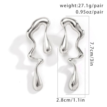 Gangel Large Irregular Waterdrop Statement Earrings for Women