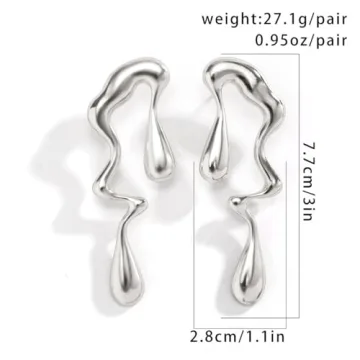 Gangel Large Irregular Waterdrop Statement Earrings for Women