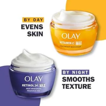 Olay Retinol 24 Max Moisturizer, Retinol Hydrating Night Face Cream, Non Greasy, Fragrance-Free 1.7 oz