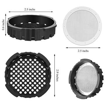 Replacement Coffee Filter Cap Reusable Stainless Steel Mesh Filter Compatible with AeroPress Coffee Maker, Aeropress Coffee and Espresso Maker