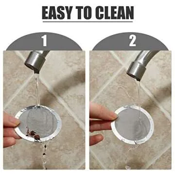 Replacement Coffee Filter Cap Reusable Stainless Steel Mesh Filter Compatible with AeroPress Coffee Maker, Aeropress Coffee and Espresso Maker