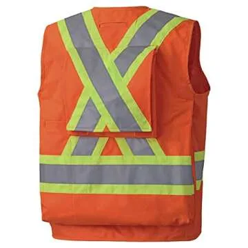 Hi-Vis Pioneer Surveyor Vest Orange XL for Safety