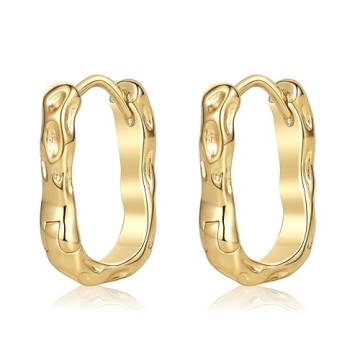 Amicon Chunky Gold Hoop Earrings - 18k Gold Plated, Hypoallergenic, Stylish Jewelry