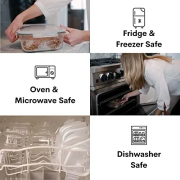 Razab 10 Cups Glass Food Storage Containers - BPA Free