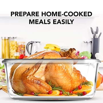 Razab 10 Cups Glass Food Storage Containers - BPA Free