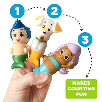 Nickelodeon Bubble Guppies Finger Puppets - Party Favors, Educational, Bath Toys