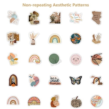Vintage Aesthetic Waterproof Stickers - 50 Pack