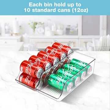 Puricon 2 Pack Can Drink Dispenser for Refrigerator
