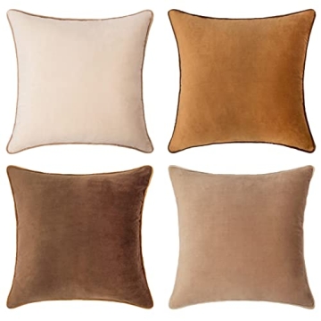 Luxurious Velvet Pillow Covers Set of 4 for Home Decor