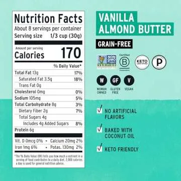 Purely Elizabeth Vanilla Almond Butter Keto Granola 8oz Bags