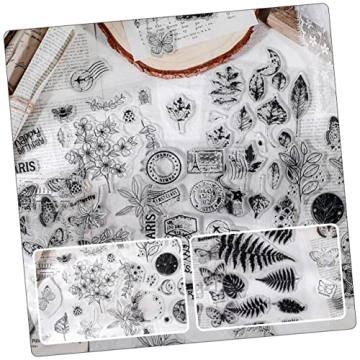 Vintage Plants and Flowers Silicone Stamps for Crafting