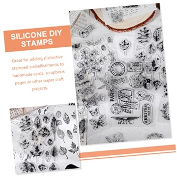 Vintage Plants and Flowers Silicone Stamps for Crafting