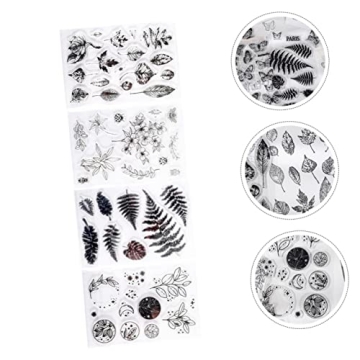 Vintage Plants and Flowers Silicone Stamps for Crafting