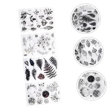 Vintage Plants and Flowers Silicone Stamps for Crafting