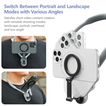 XSMNER Magnetic Neck Phone Holder for Creative Content Use