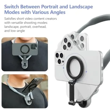 XSMNER Magnetic Neck Phone Holder for Creative Content Use