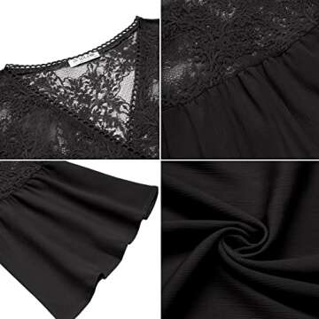 IN'VOLAND Women's Plus Size Lace Kimono Cardigan