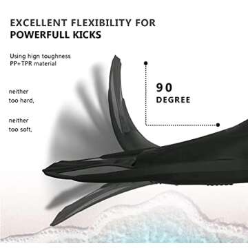 Smart Short Blade Swim Fins Flippers for Training Swimming Diving and Snorkeling