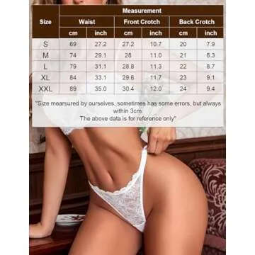 Avidlove Lace Thongs for Women Low Rise Lace Panties Womens Sexy Glitter Thong Underwear 1 Pack L White
