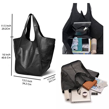 KlaOYer Oversized Tote Bag for Work and Travel