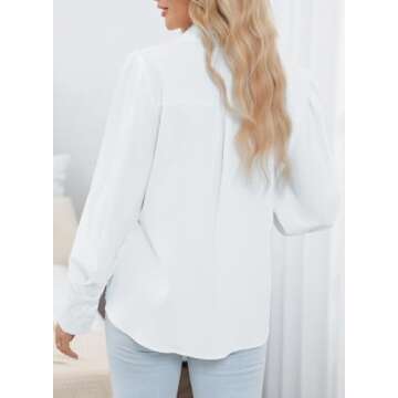 Zeagoo Women's Stylish Button Down Blouse for Everyday Fashion
