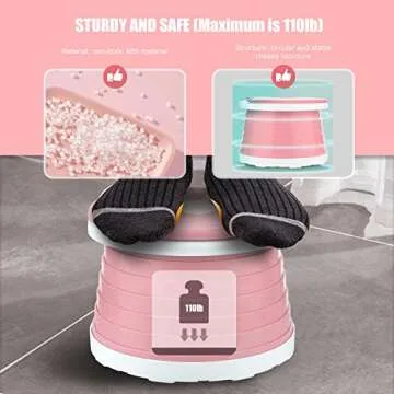 Portable Potty for Toddler Travel Foldable Potty Seat for Toddler Training Toilet for Kids Boys Girls Car Potty On The Go Potty Travel Potty Chair for Camping Park Indoor/Outdoor (Pink)