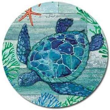 Eco-Friendly Sea Turtle Coaster Set - 4 Pack