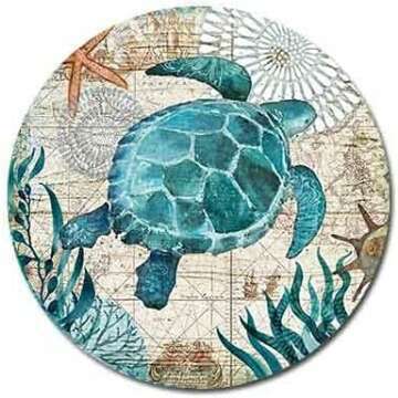 Eco-Friendly Sea Turtle Coaster Set - 4 Pack