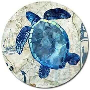 Eco-Friendly Sea Turtle Coaster Set - 4 Pack