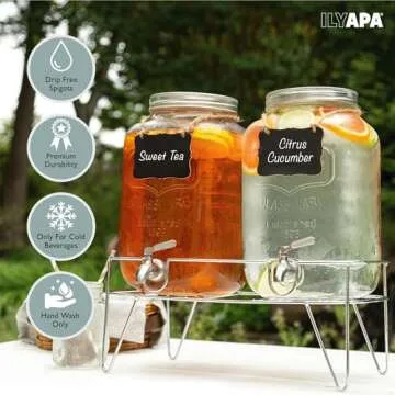 Ilyapa 2 Gallon Drink Dispenser for All Occasions