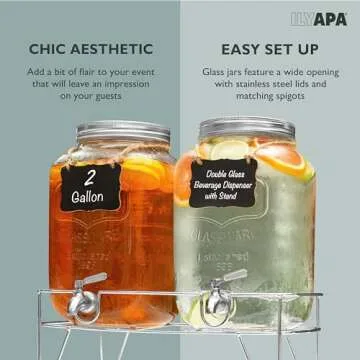 Ilyapa 2 Gallon Drink Dispenser for All Occasions