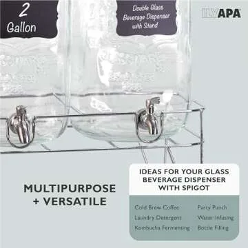 Ilyapa 2 Gallon Drink Dispenser for All Occasions