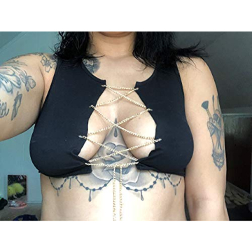 Stylish Black Chain Crop Top for Parties and Festivals