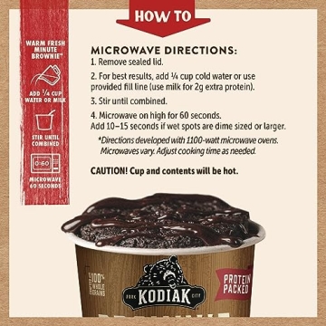 Kodiak Cakes Chocolate Fudge Brownie Cup - Protein Treat