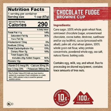 Kodiak Cakes Chocolate Fudge Brownie Cup - Protein Treat