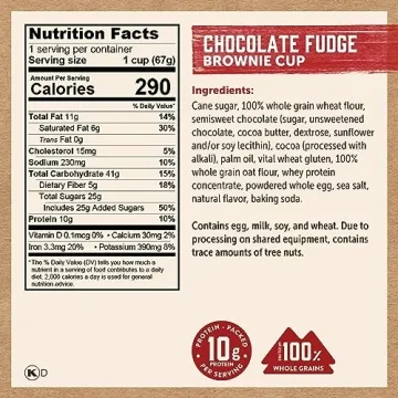Kodiak Cakes Chocolate Fudge Brownie Cup - Protein Treat