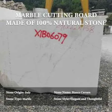 Koville Italian Carrara Marble Cutting Board for Kitchen