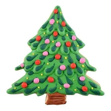 R & M International 8013 Christmas Tree Shaped Tinplated Steel Cookie Cutter, 3.5", Gift Tag Carded