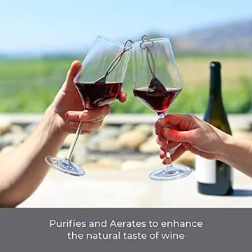 PureWine Wine Wands Purifier, 3 Wine Filters Remover Histamines Sulfite - May Reduce and Alleviate Wine Allergies & Sensitivities - Restores Taste, Perfect Wine Pourer, Gifting, Holiday 3