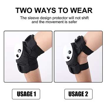 SKYBULLS Kids Knee and Elbow Pads with Wrist Guards Boy Protective Gear Set, Impact Resistance for your Children Outdoor Activities’ Adventure 6 in 1 Set for Skateboard Bike Cycling