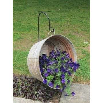 Ashman Shepherd's Hooks 35 Inch (4 Pack), Black, Made of Premium Metal for Hanging SolarLights, Bird Feeders, Mason Jars, Christmas Lights, Lanterns, Garden Stakes and Wedding Décor.