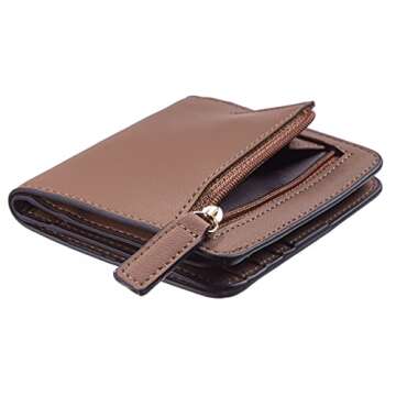 Toughergun Womens RFID Blocking Small Compact Bifold Luxury Genuine Leather Pocket Wallet Ladies Min...