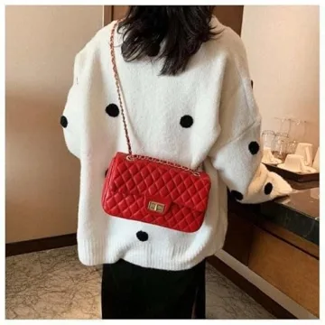 Chic Quilted Crossbody Bag for Women - Adjustable & Stylish
