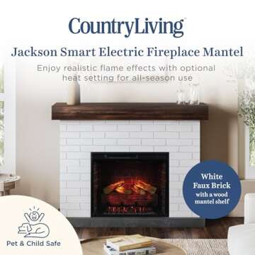 Country Living Jackson Fireplace - Smart, Elegant, & Efficient 28” Insert