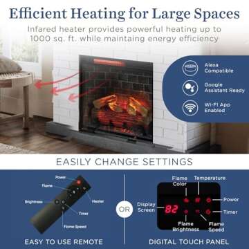 Country Living Jackson Electric Fireplace Smart Mantel Package