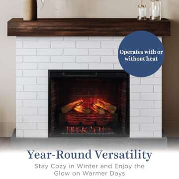 Country Living Jackson Electric Fireplace Smart Mantel Package