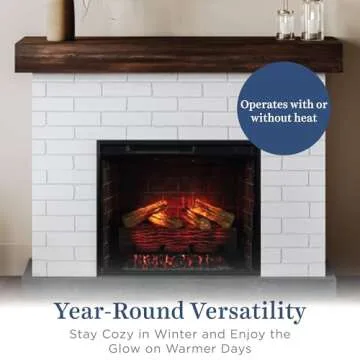 Country Living Jackson Electric Fireplace Smart Mantel Package