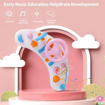 ErmeiRabbit Baby Walker Foldable, Baby Walkers and Activity Center for Boys Girls Babies 6-18 Months with Feeding Tray & Music, and 5 Adjustable Heights, Baby Walker with Wheels…