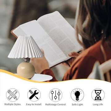 Korean Pleated Table Lamp for Chic Home Decor