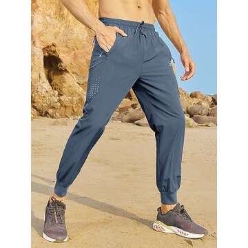 NORTHYARD Men's Athletic Running Pants Lightweight Workout Joggers Quick Dry Gym Sweatpants Active S...